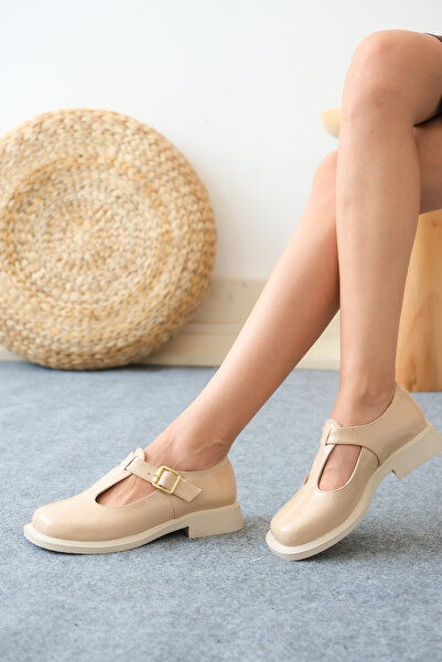 Taran حذاء باليرينا نسائي مسطح مزود بإبزيم مفصل ومريح للاستخدام اليومي