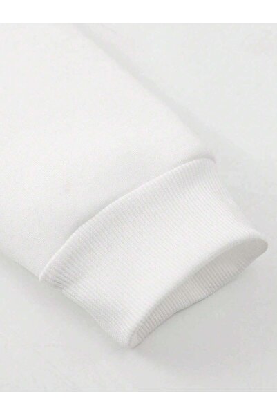 LUNAVISTA Originals Front Printed White Oversize Hoodie Sweatshirt Hoodie