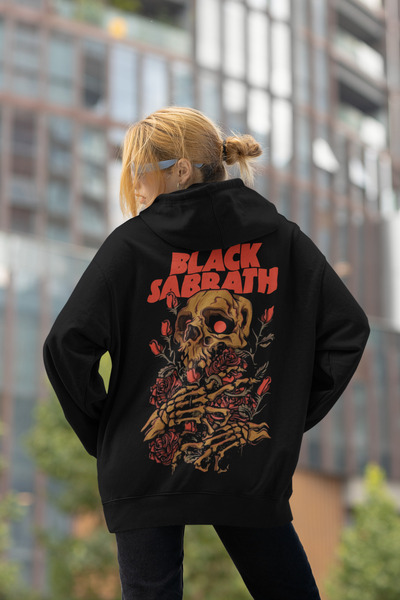 SEVBANO Μουσικό Συγκρότημα Black Sabbath Printed Unisex Oversize Rock Metal H...