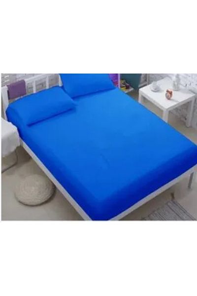 Melike Export Midnight Blue Single Combed Cotton Elastic Sheet