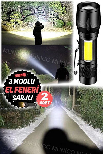 Gaggani 2 Adet Taşınabilir Polis Bekçi Feneri Narkotik Polis El Feneri Ultra ...