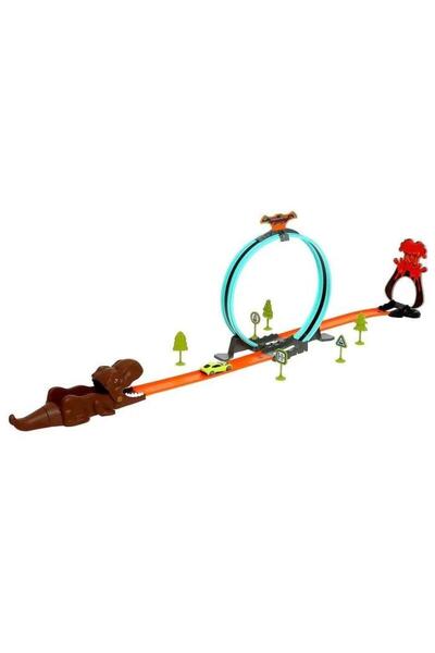 Tıfıl Toys مجموعة لعب إطلاق السيارة على شكل ديناصور في صندوق 99905A، مجموعة مسار سباق ممتعة للأطفال
