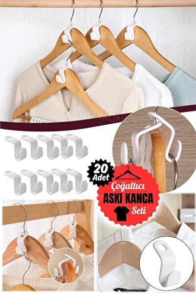 Gaggani 20 Adet Çok Fonksiyonlu Üst Üste Elbise Giysi Gömlek Ceket Tshirt Asm...