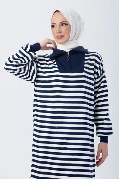 Cardella Guler cu fermoar - Rochie Hijab Tricotaj