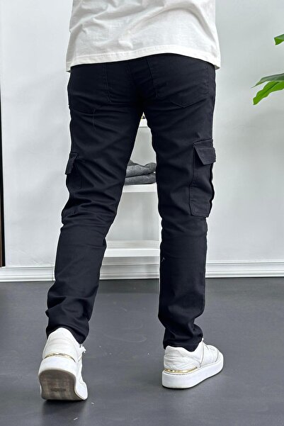 Edwox Erkek Yan Cepli Kargo Pantolon Siyah Edw184