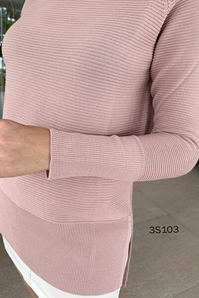 İnce Topuk Corded Knitwear Blouse - 3s103 Model