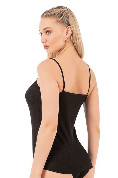 ÖZKAN underwear Özkan 27106 Women's Viscose Transfer Ribbed Flexible Comfortable Rope Strap Knitted Atle