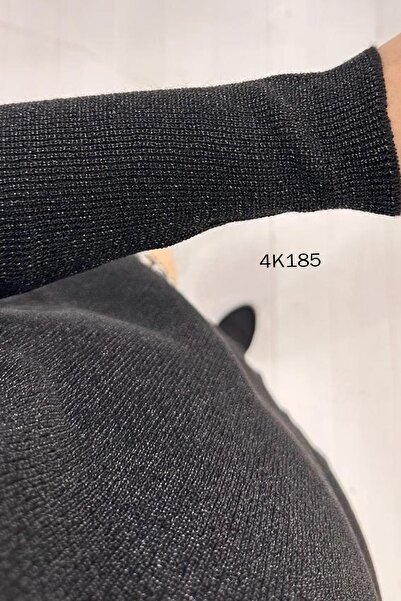 İnce Topuk V-necK Glitter Knitwear Blouse - 4K185