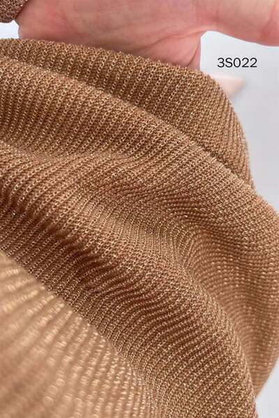 İnce Topuk Glittery Double Sleeve Knitwear Blouse - 3s022