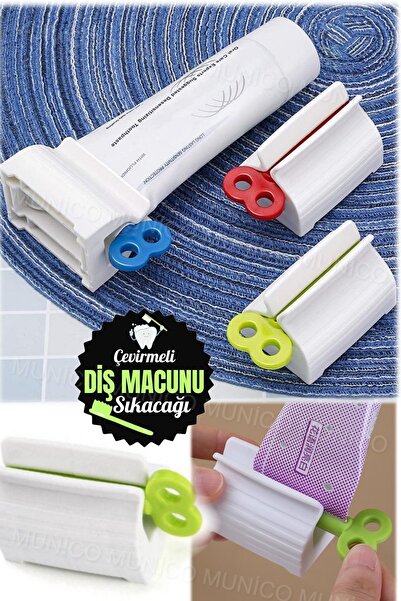 Genel Markalar Banyo İçin Döner Sıkacak, Çok FonksiyonluTüp Diş Macunu Sıkaca...