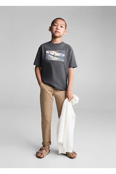 MANGO Kids Tricou cu model din amestec de bumbac