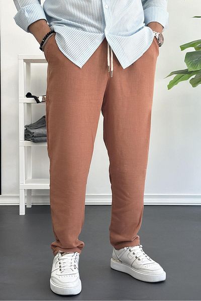 Edwox Brown Men's Jogger Pants - Relaxed Cut Pnt01