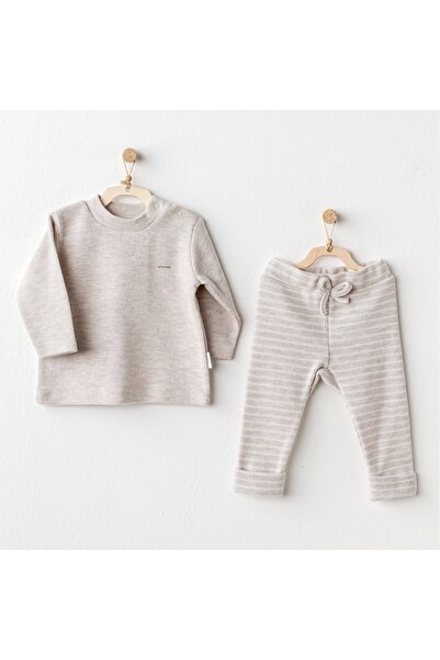 andywawa Ac25160 Soft 2'li Bebe Takım Beige