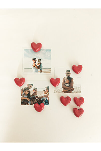 ABAD.HANDMADE 8'Lİ KALP BUZDOLABI MAGNETİ