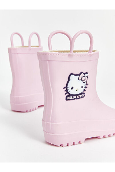 LC Waikiki Pink Printed Baby Girl Rain Boots