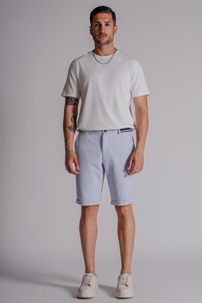 BRACCAS Сині шорти Slim Fit для чоловіків - з боковими кишенями та резинкою на талії