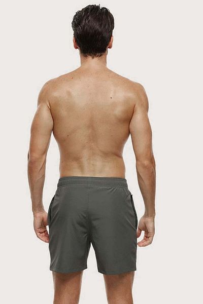 Angelsin Basic-Badeanzug für Herren in Standardgröße mit Badeshorts mit Reißverschlusstasche