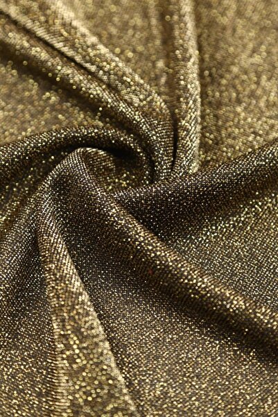 Kumaş Deposu Brayt Simli Gold Örme Kumaş