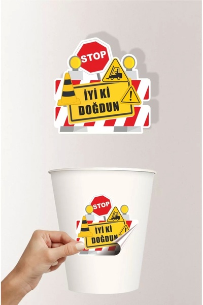 neşeli günlerim 20 Pieces of Business Machine Sticker Set - Adhesive Label
