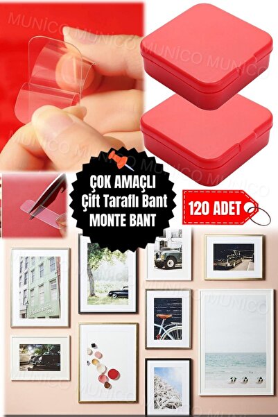 Genel Markalar 120 Adet Şeffaf İz Bırakmayan Çift Taraflı Bant Ahşap ve Plast...