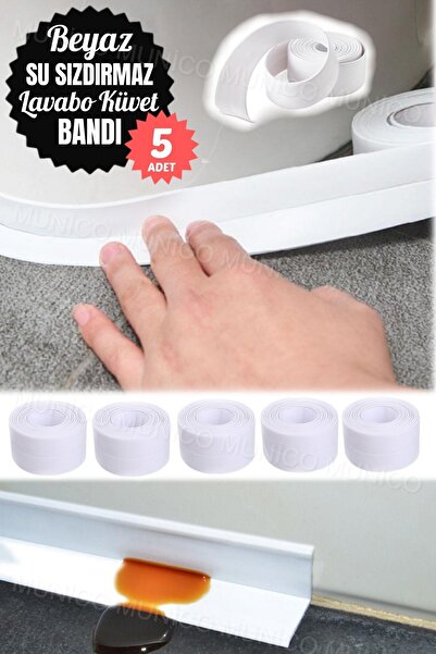 Gaggani Aveo 5 Adet 3.2 Metre PVC Su Geçirmez Lavoba Bandı Kendinden Yapışkan...