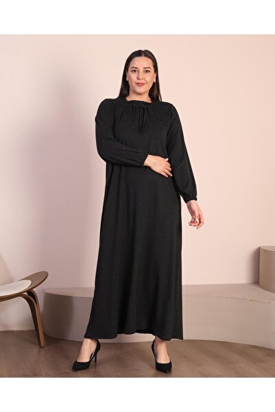 Ferace Γυναικείο Hijab Plus Size Τετράγωνο Μακρύ Φόρεμα