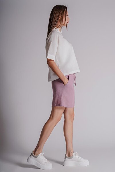 BRACCAS Жіночі шорти Leylak Jogger - з боковими кишенями та еластичним поясом