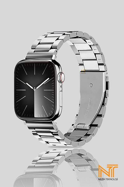 Nezih Case Apple Watch Series 2/3/4/5/6/7/8/9/se 38 40 41mm Stainless Steel Clip Adjustable Pin Metal Band