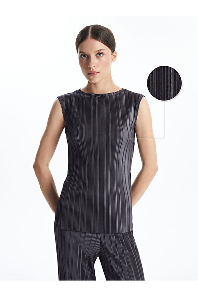 LC Waikiki Crew Neck Textured Women's Blouse