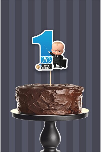 neşeli günlerim Boss Baby Boss Baby Θέμα 1 έτους (ένα) Διακόσμηση τούρτας *χο...