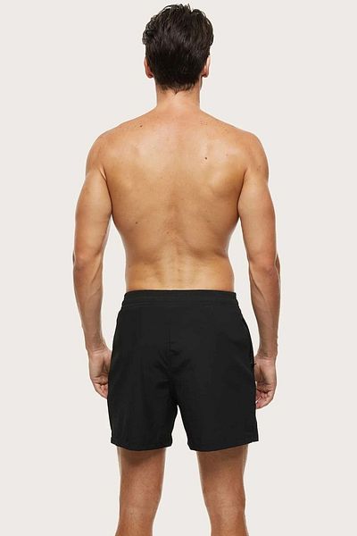 Angelsin Basic-Badeanzug für Herren in Standardgröße mit Badeshorts mit Reißverschlusstasche