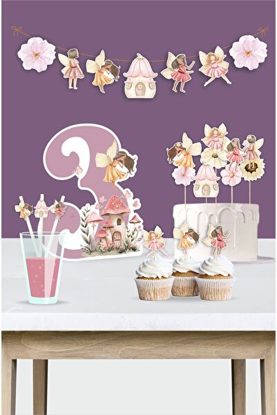 neşeli günlerim Fairy Girl Theme 3Rd Birthday Set
