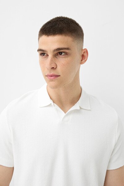 Bershka Dokulu polo yaka t-shirt