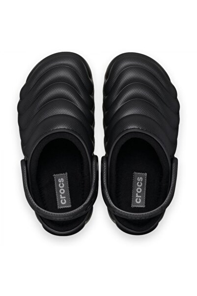 Crocs 210059 G Classic Lined Overpuff Clog Μαύρες παντόφλες Unisex