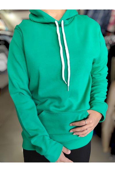 Sublime Butik Φούτερ διπλής όψης Unisex κανονική πράσινη εποχιακή κουκούλα