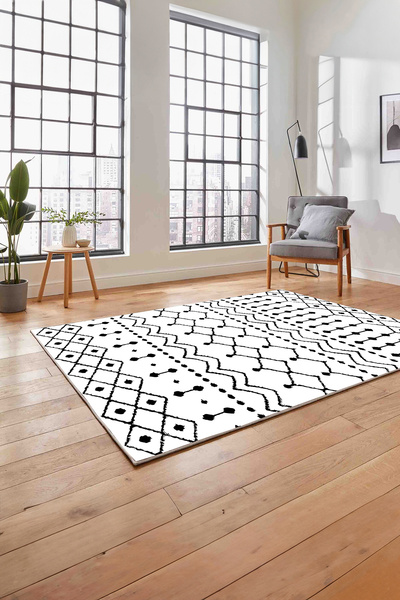 Napoli Home Printed Nordic Acrylic Pattern Washable Non-Slip Runner Kitchen Living Room Carpet