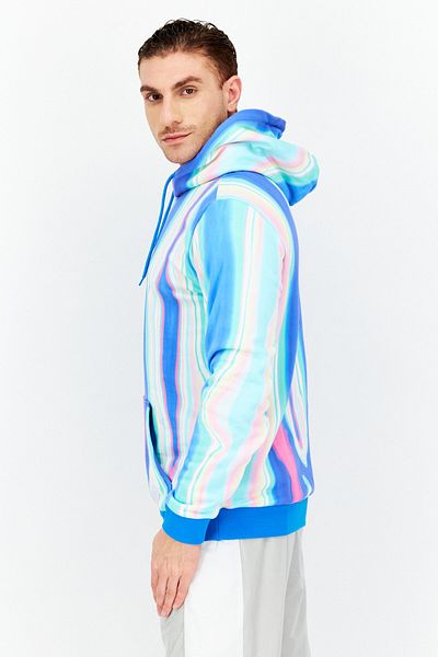adidas Men Sportswear Fit Long Sleeve Outdoor Sweatshirt, Blue Combo