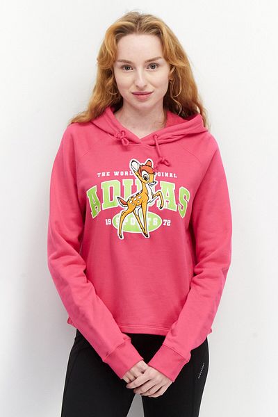 adidas Women Sportswear Fit Long Sleeves Training Hoodie, Pink