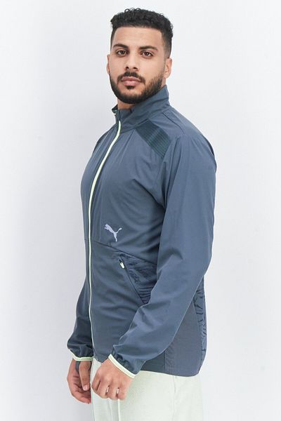 Puma Men Sportswear Fit Brand Logo Training Jackets, Grey
