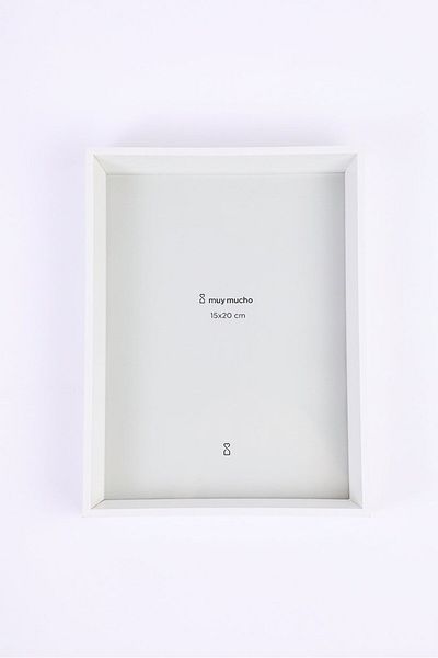 Muy Mucho Photo Frame 15 L X 20 H X 4 W Cm, White