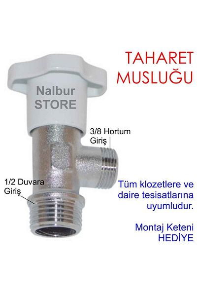 Aral Bidet Tap - Water Saving Sandy Body Plastic Cover, Compatible with All Toilet and Hoses