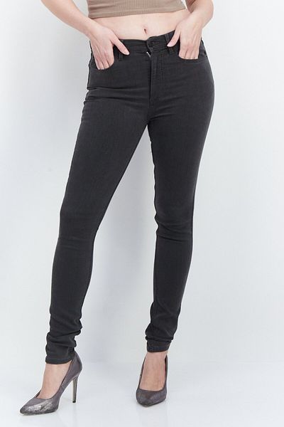 French Connection Women Washed Skinny Pants, Dark Grey