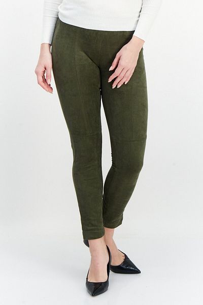 Esprit Women Regular Fit Solid Pants, Olive