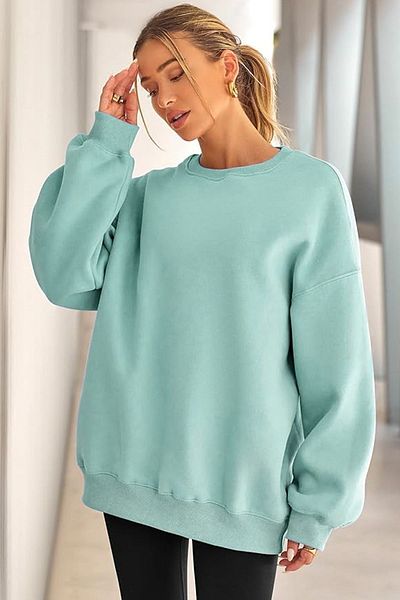 COMBİNE MİCHAİL Çağla - Hanorac oversize pentru damă, cu gât crew