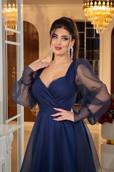 Matik Abiyem Večerní šaty s nízkým designem Dalya Tulle