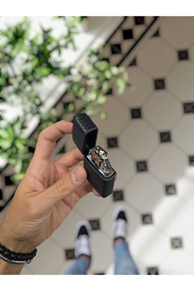 VİSSO Visso 1933 Hakiki Dana Derisi El Yapımı ZİPPO Tarzı Benzinli Çakmak Kılıfı ve Zippo Tarzı Çakmak