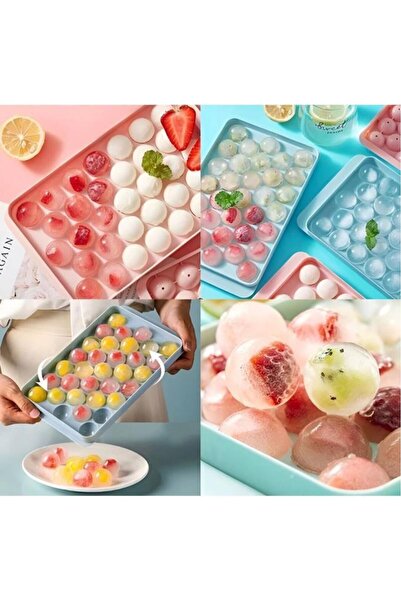 jetfast 20*12 Cm - 33 Chamber with Lid Globe Ice Mold, 1 Piece for Cocktail Presentations