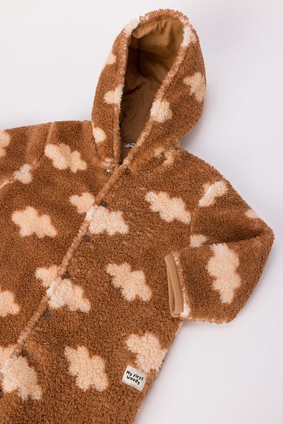 Woody Cloud Printed Lamb Feather Velsoft Jumpsuit - 943