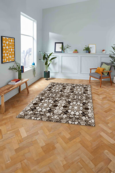 Napoli Home Τυπωμένο σκανδιναβικό τετράγωνο χαλί που πλένεται αντιολισθητικό χαλί κουζίνας και σαλονιού