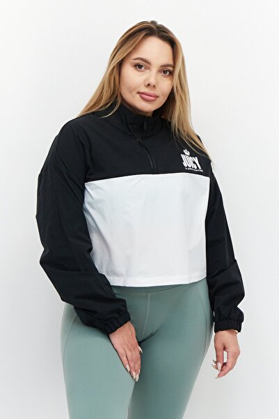 Juicy by Juicy Couture سترة واقية من الرياح قصيرة بشعار العلامة التجارية للنس...
